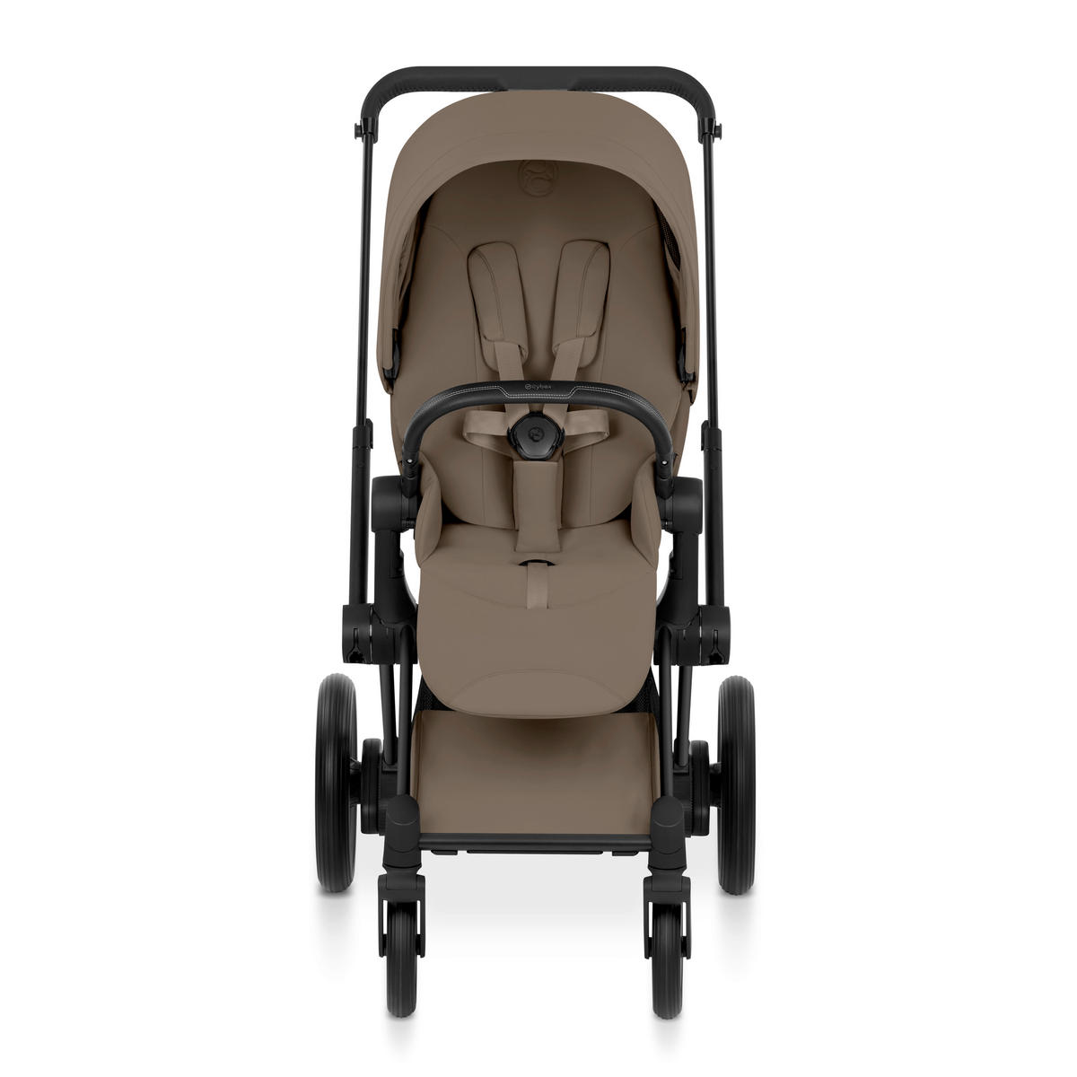 KOMBIKINDERWAGEN ePRIAM Comfort Matt Black  - Schwarz/Braun, Basics, Kunststoff/Textil (84-93,5/60/100-109cm) - cybex PLATINUM