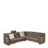 Ecksofa Flachgewebe - Schwarz/Braun, KONVENTIONELL, Kunststoff/Textil (312/252cm) - Himolla