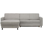 ECKSOFA in Webstoff Platinfarben  165/257 cm  - Platinfarben/Schwarz, Design, Kunststoff/Textil (165/257cm) - Xora