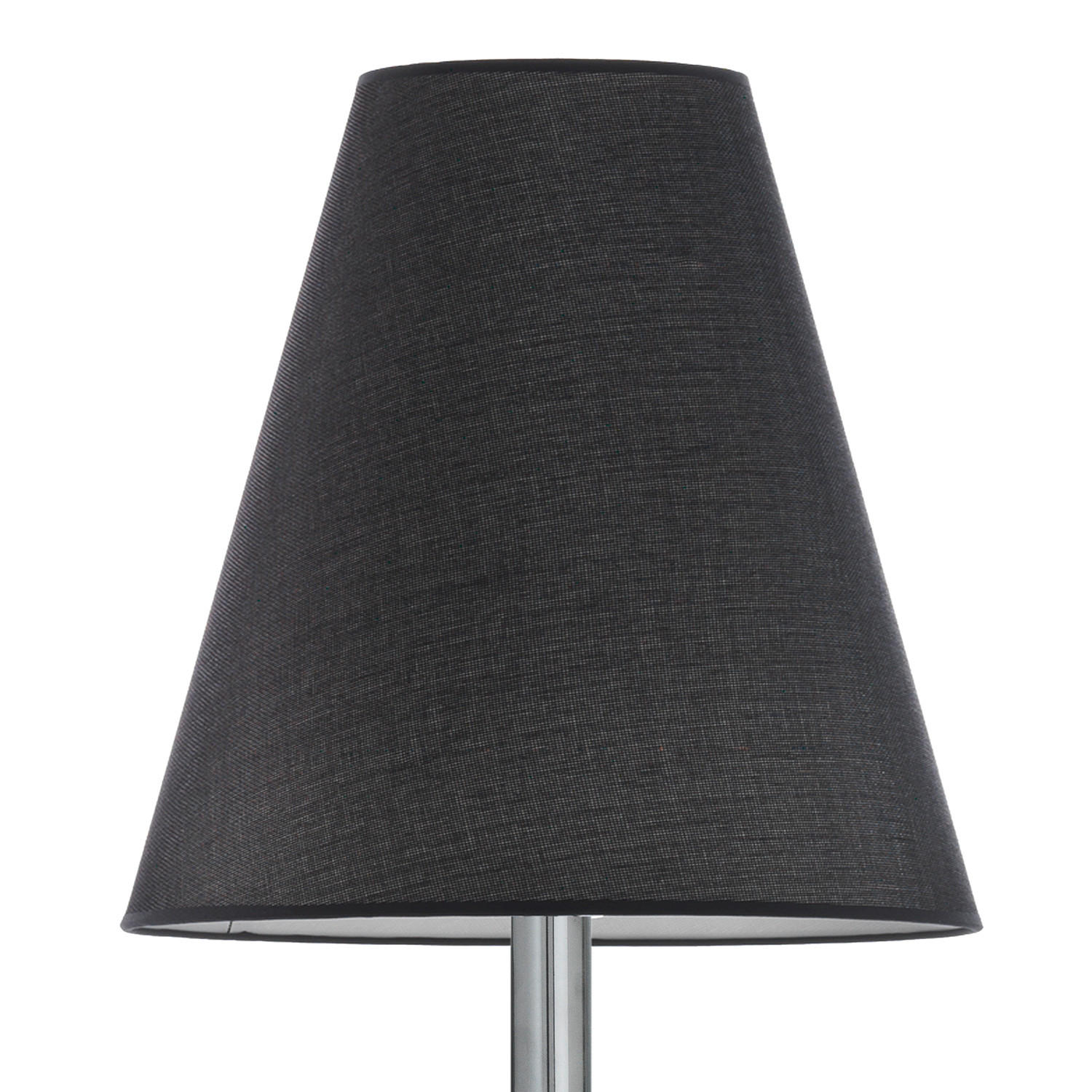 TISCHLEUCHTE 20/54 cm   - Chromfarben/Schwarz, KONVENTIONELL, Textil/Metall (20/54cm)