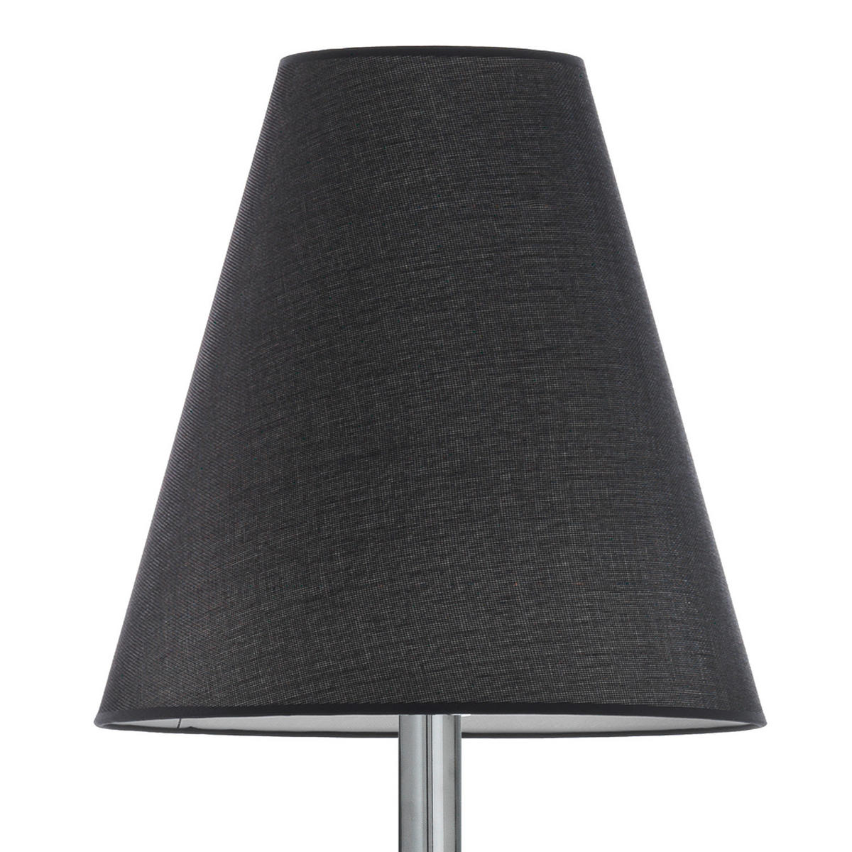 TISCHLEUCHTE 20/54 cm   - Chromfarben/Schwarz, KONVENTIONELL, Textil/Metall (20/54cm)