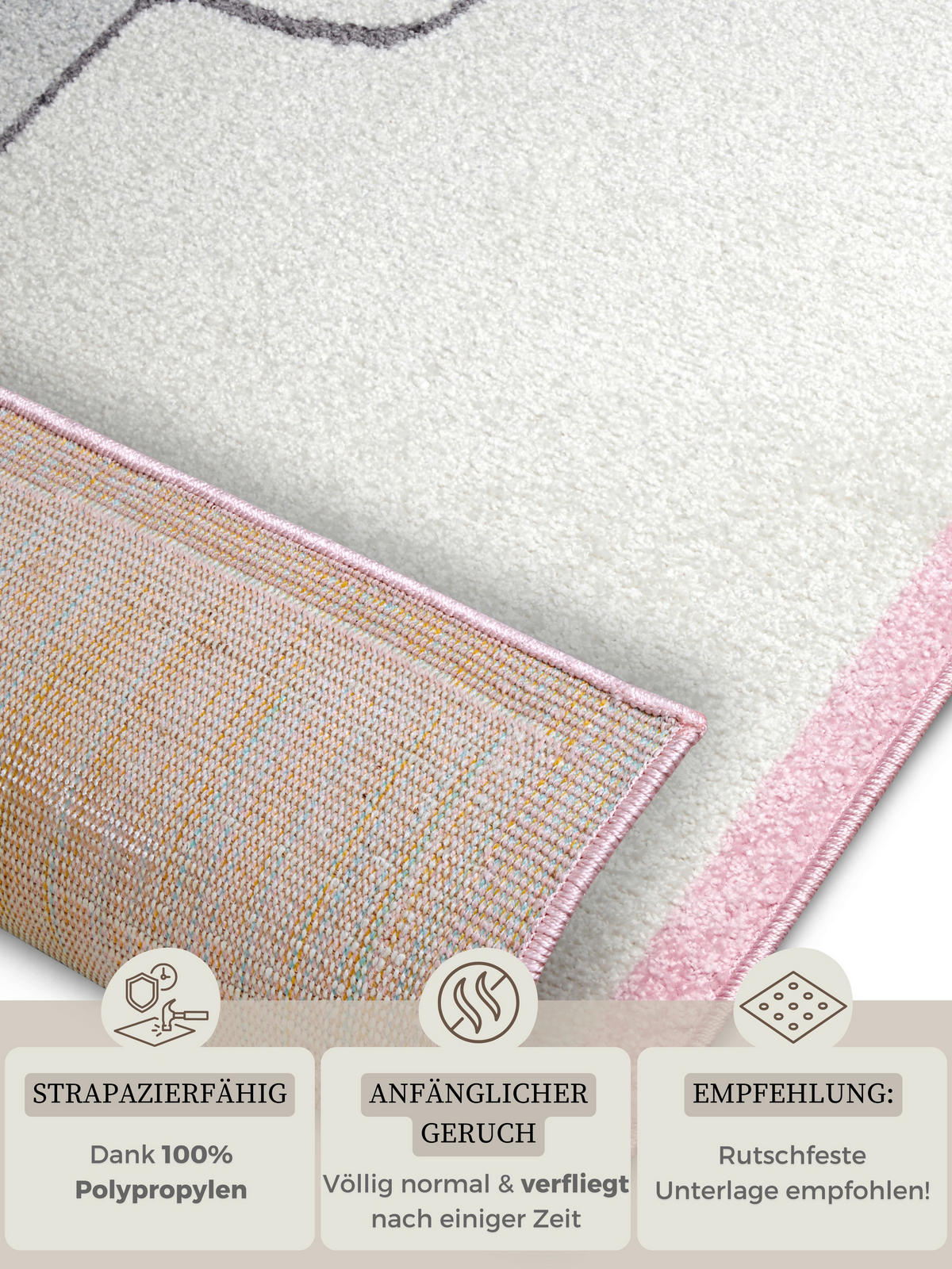 KINDERTEPPICH 120/170 cm Adventures  - Hellrosa/Creme, Design, Kunststoff/Textil (120/170cm) - Hanse Home