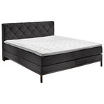 BOXSPRINGBETT 180/200 cm  in Anthrazit  - Anthrazit/Schwarz, KONVENTIONELL, Textil/Metall (180/200cm) - Carryhome