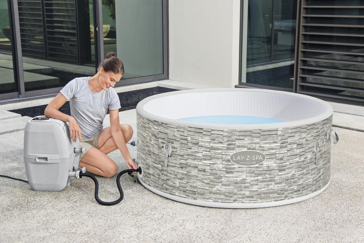 WHIRLPOOL VANCOUVER 60027 155/60 cm  - Weiß/Grau, Basics, Kunststoff (155/60cm) - Bestway