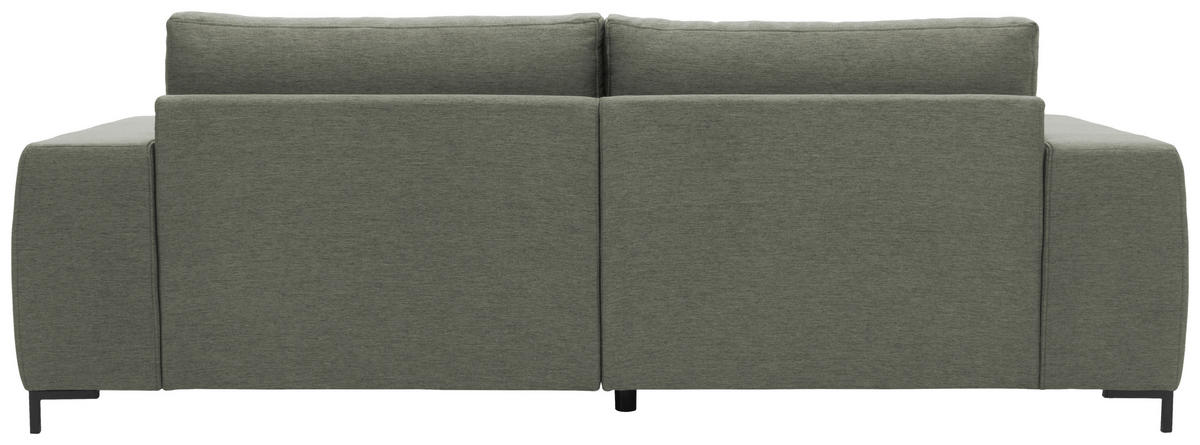 BIGSOFA Webstoff Graubraun  - Graubraun/Schwarz, Design, Textil/Metall (242/88/88cm) - LOOKS by W.Joop