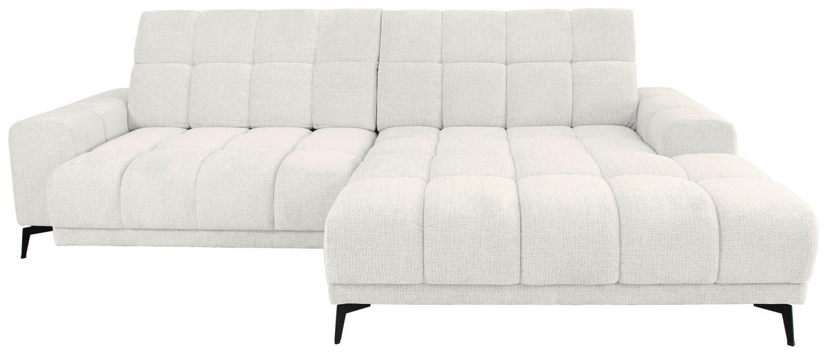 ECKSOFA inkl.Funktionen Beige Chenille  - Beige/Schwarz, MODERN, Textil/Metall (300/195cm) - Xora