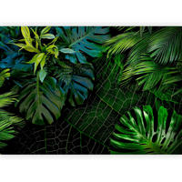 FOTOTAPETE  - Dunkelgrün/Grün, LIFESTYLE, Textil (350/245cm) - artgeist