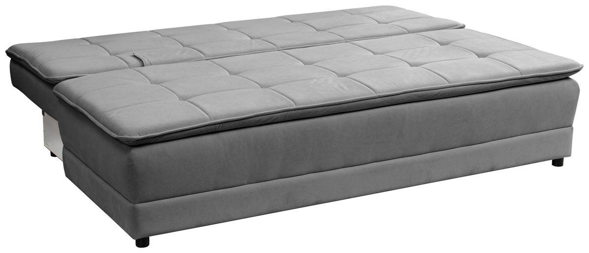 SCHLAFSOFA in Webstoff Grau  - Schwarz/Grau, Modern, Kunststoff/Textil (202/73-92/105cm) - MID.YOU