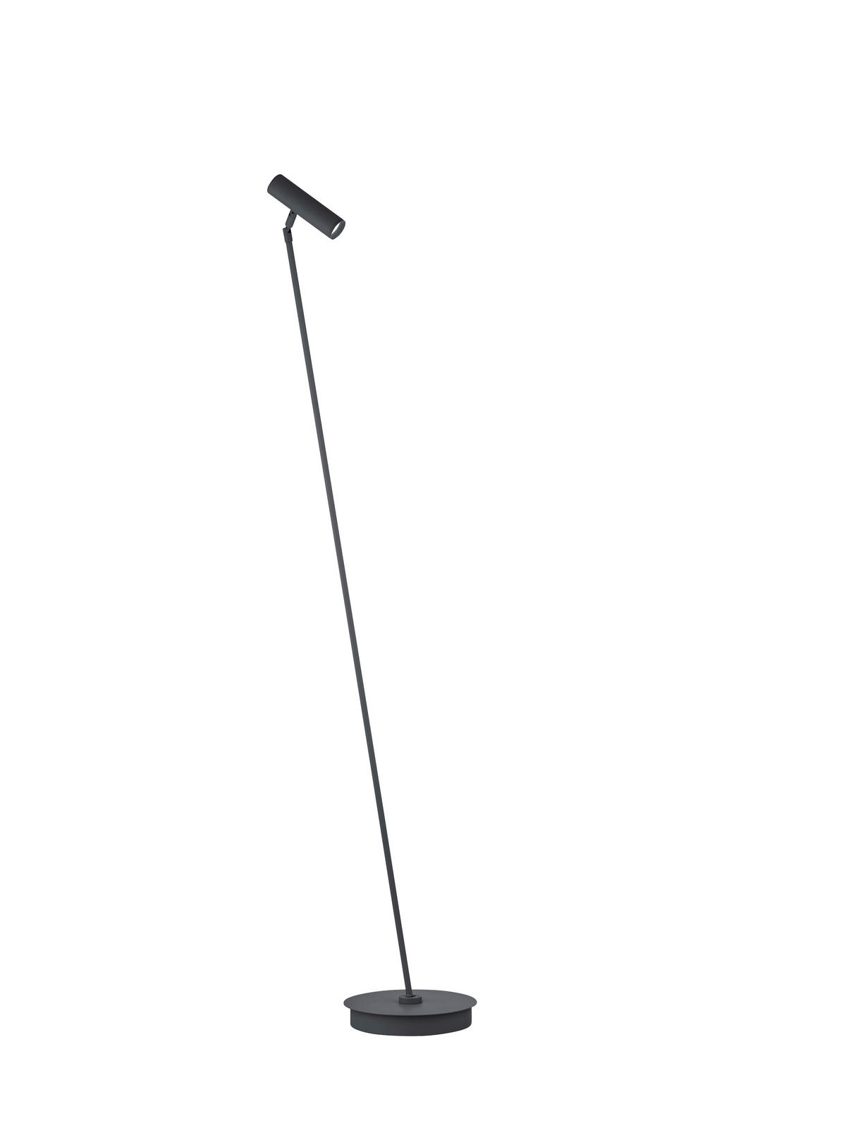LED-STEHLEUCHTE Tom Pro 54.5/137 cm   - Schwarz, MODERN, Metall (54.5/137cm) - Hell