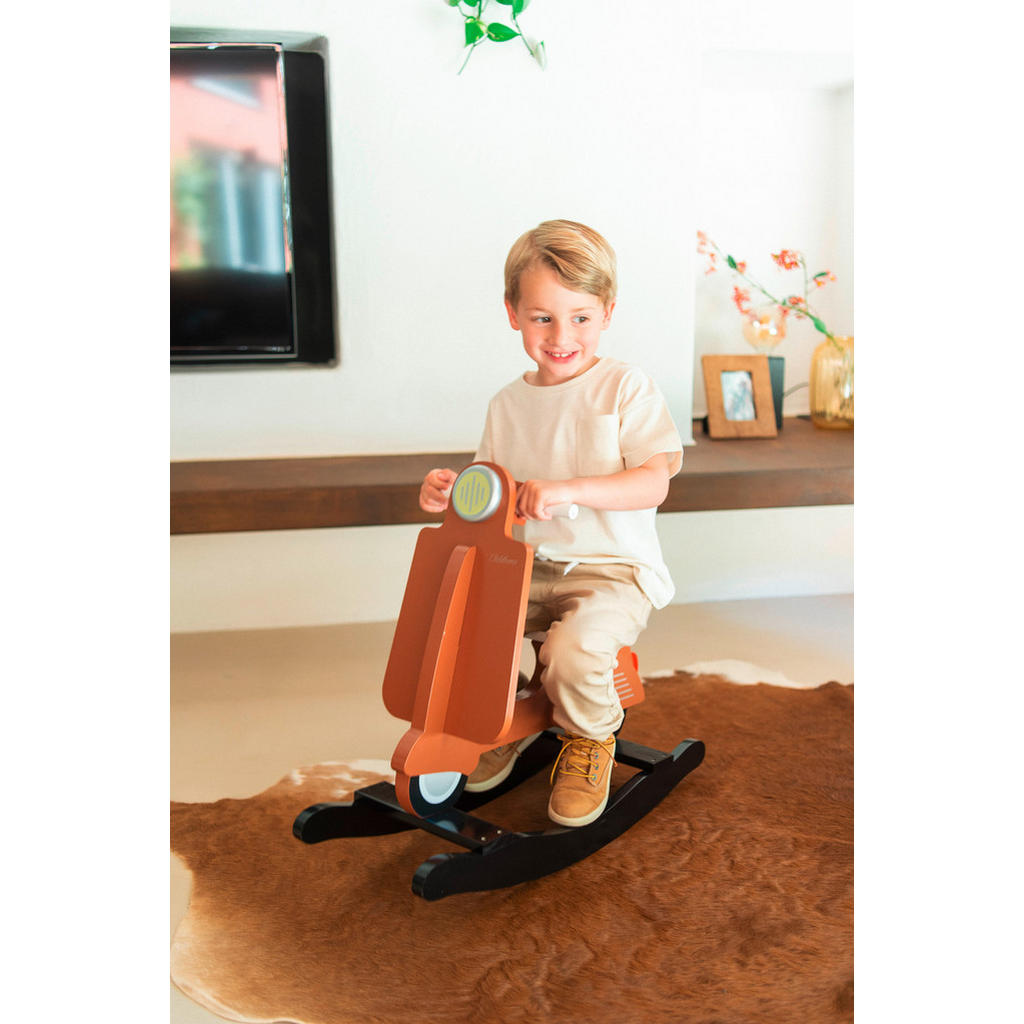 Thumbnail - Childhome Schaukeltier Schaukelroller Cwrsru Rost, Schwarz, Rost, Holzwerkstoff, 25x57x70 cm, EN 71, Haltegriffe, Spielz...
