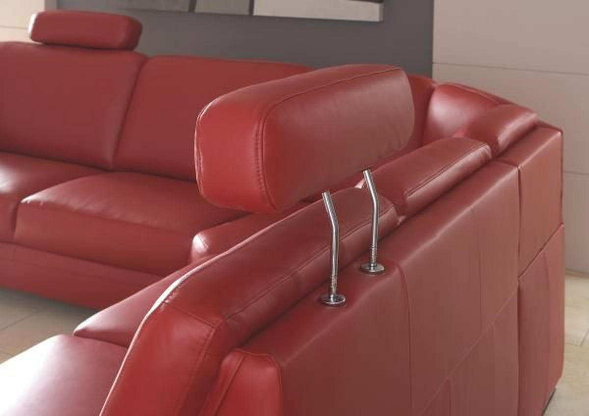 WOHNLANDSCHAFT Grau Echtleder  - Alufarben/Grau, KONVENTIONELL, Leder/Metall (165/329/239cm) - Beldomo Premium