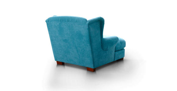 XXL-SESSEL - Hellblau, ROMANTIK / LANDHAUS, Holz/Textil (120/101/142cm) - Cantus