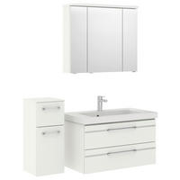 BADEZIMMER 4-teilig  in 122 cm  - Chromfarben/Weiß Hochglanz, KONVENTIONELL, Glas/Holzwerkstoff (122cm) - Pelipal