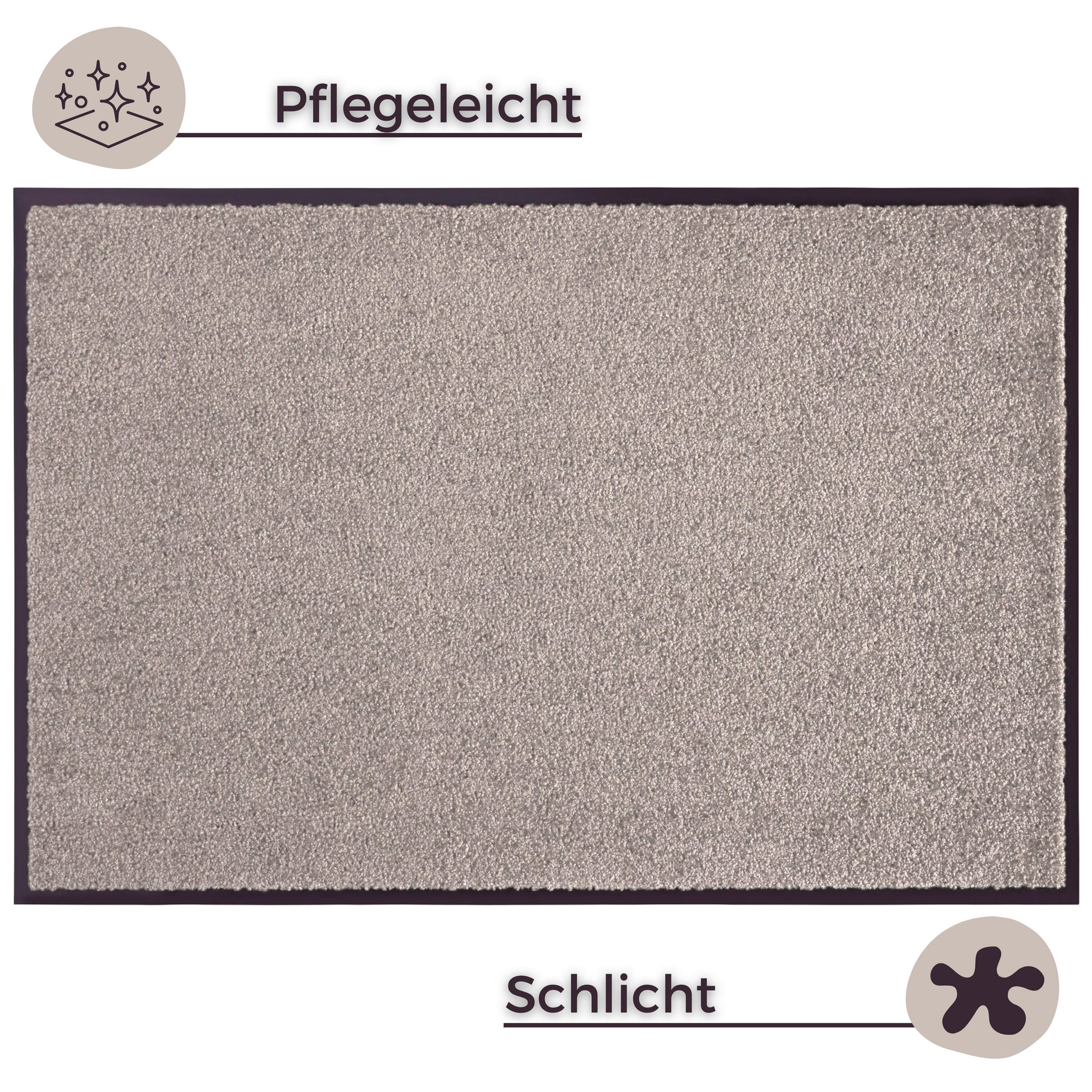 SCHMUTZFANGMATTE  40/60 cm  Hellgrau  - Hellgrau, Basics, Kunststoff/Textil (40/60cm)