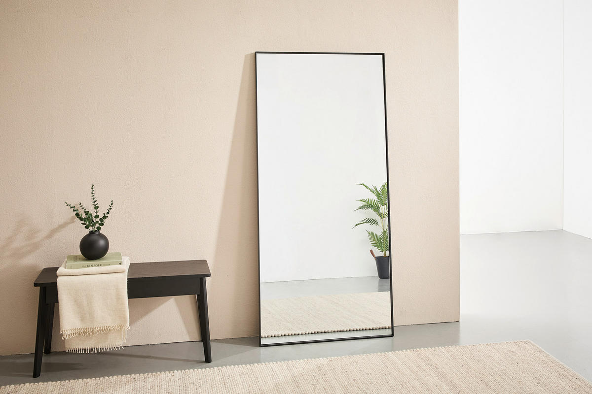 WANDSPIEGEL 80/170/3 cm    in rechteckig  - Schwarz, Design, Glas/Holzwerkstoff (80/170/3cm) - MID.YOU