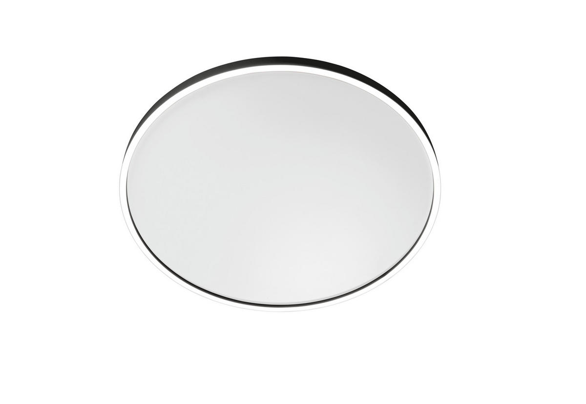 LED-DECKENLEUCHTE Aura  Smart 80/4 cm   - Schwarz/Weiß, Design, Metall (80/4cm) - BOPP