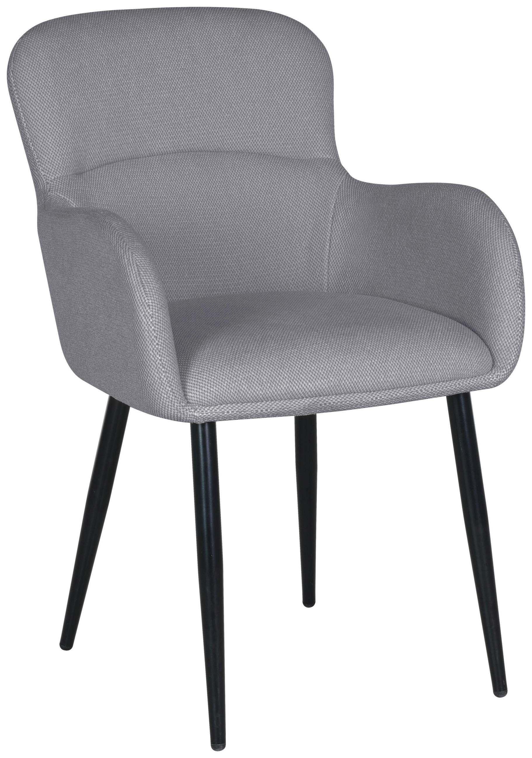 Armlehnstuhl Serena Leinenoptik Grau, B: 56 cm