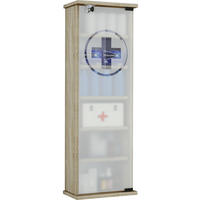 MEDIZINSCHRANK - Sonoma Eiche, Basics, Glas/Holzwerkstoff (31/92/18cm) - MID.YOU