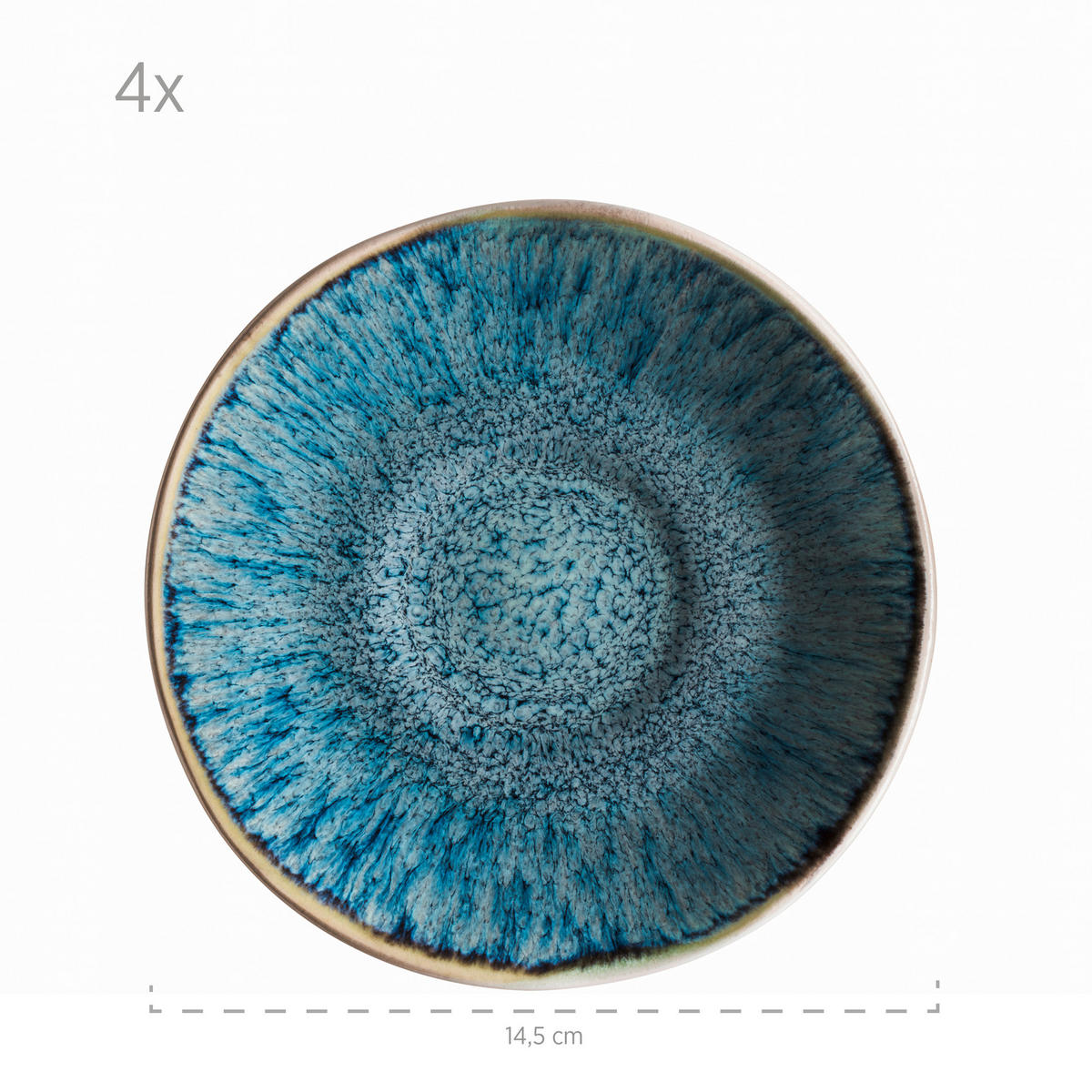 KAFFEESERVICE Frozen 8-teilig  - Blau, Basics, Keramik (13,5/6,5/10cm) - Mäser