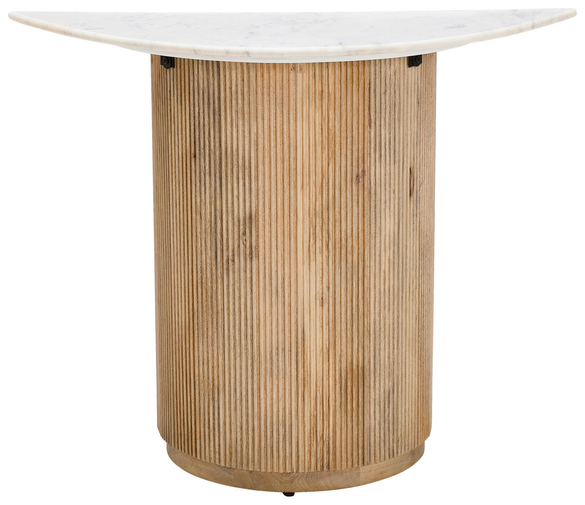 KONSOLENTISCH Mangoholz vollmassiv Naturfarben, Weiß  - Naturfarben/Weiß, Design, Holz/Stein (100/76/40cm) - Livetastic