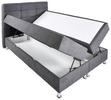 BOXBETT 140/200 cm  in Anthrazit  - Chromfarben/Anthrazit, KONVENTIONELL, Textil/Metall (140/200cm) - Carryhome