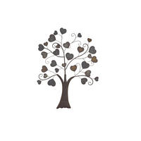 WANDDEKO Metall  - Dunkelbraun/Schwarz, Design, Metall (3/60/75cm) - MID.YOU