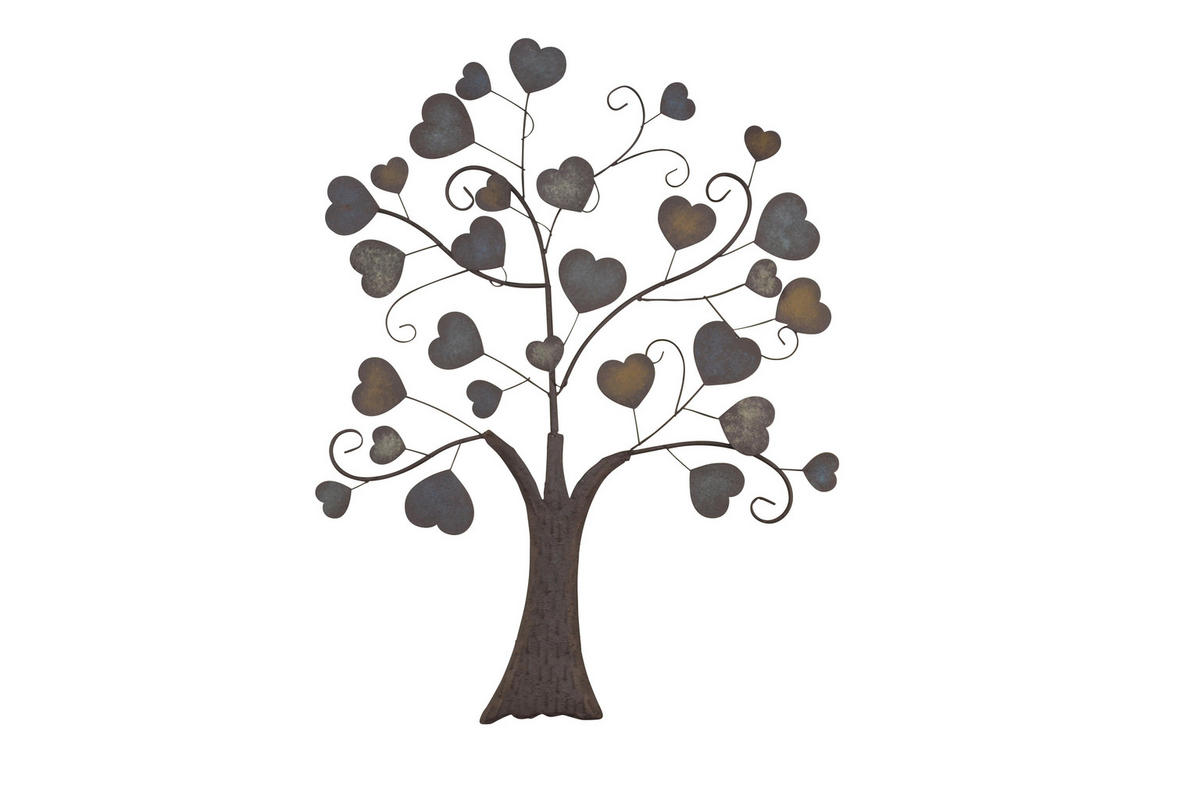 WANDDEKO Metall  - Dunkelbraun/Schwarz, Design, Metall (3/60/75cm) - MID.YOU