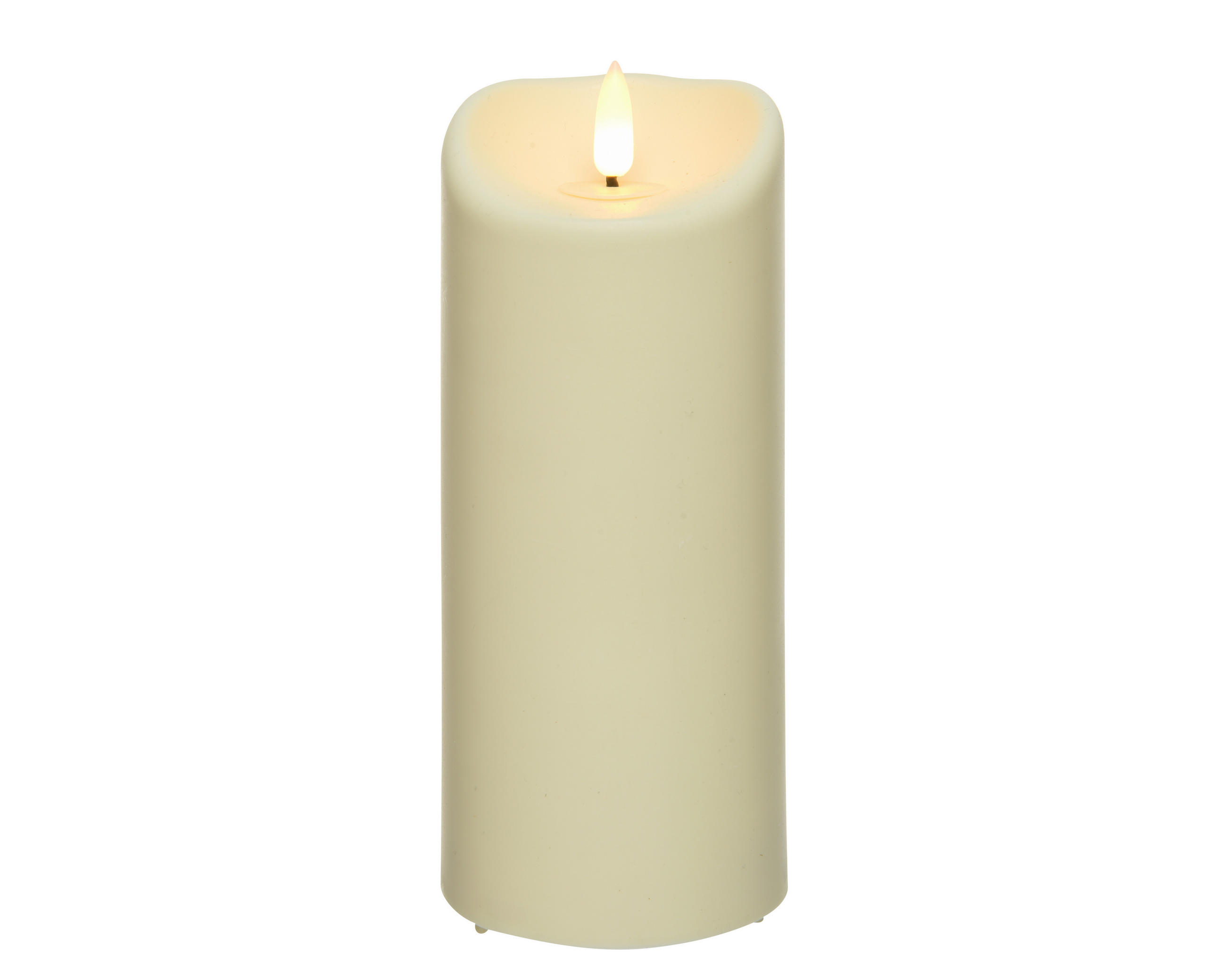 LED-LJUS 7,5/17,5 cm  - cremefärgad, Basics, plast (7,5/17,5cm)