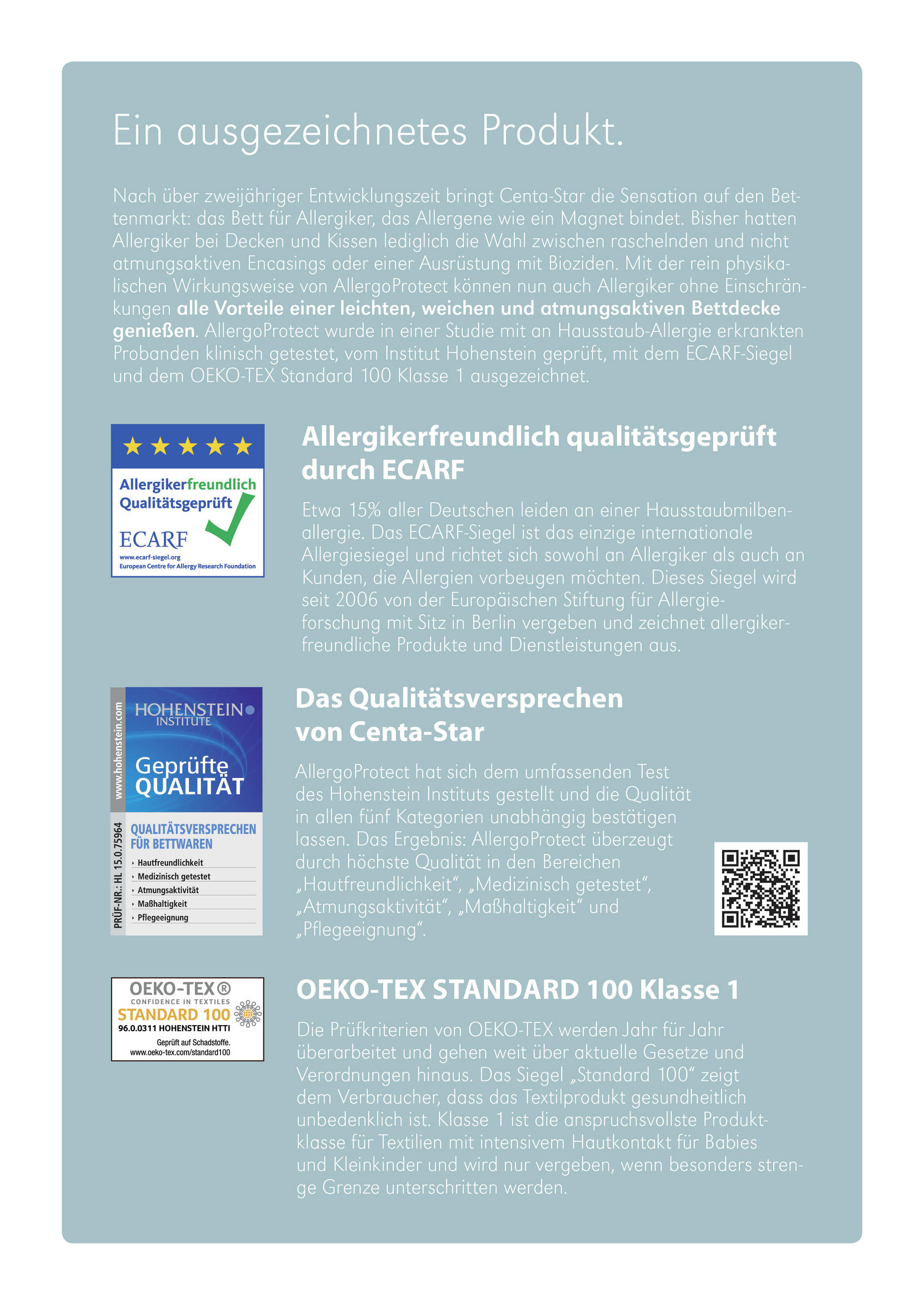 SOMMERDECKE 155/220 cm Allergo Protect  - Weiß, Basics, Textil (155/220cm) - Centa-Star