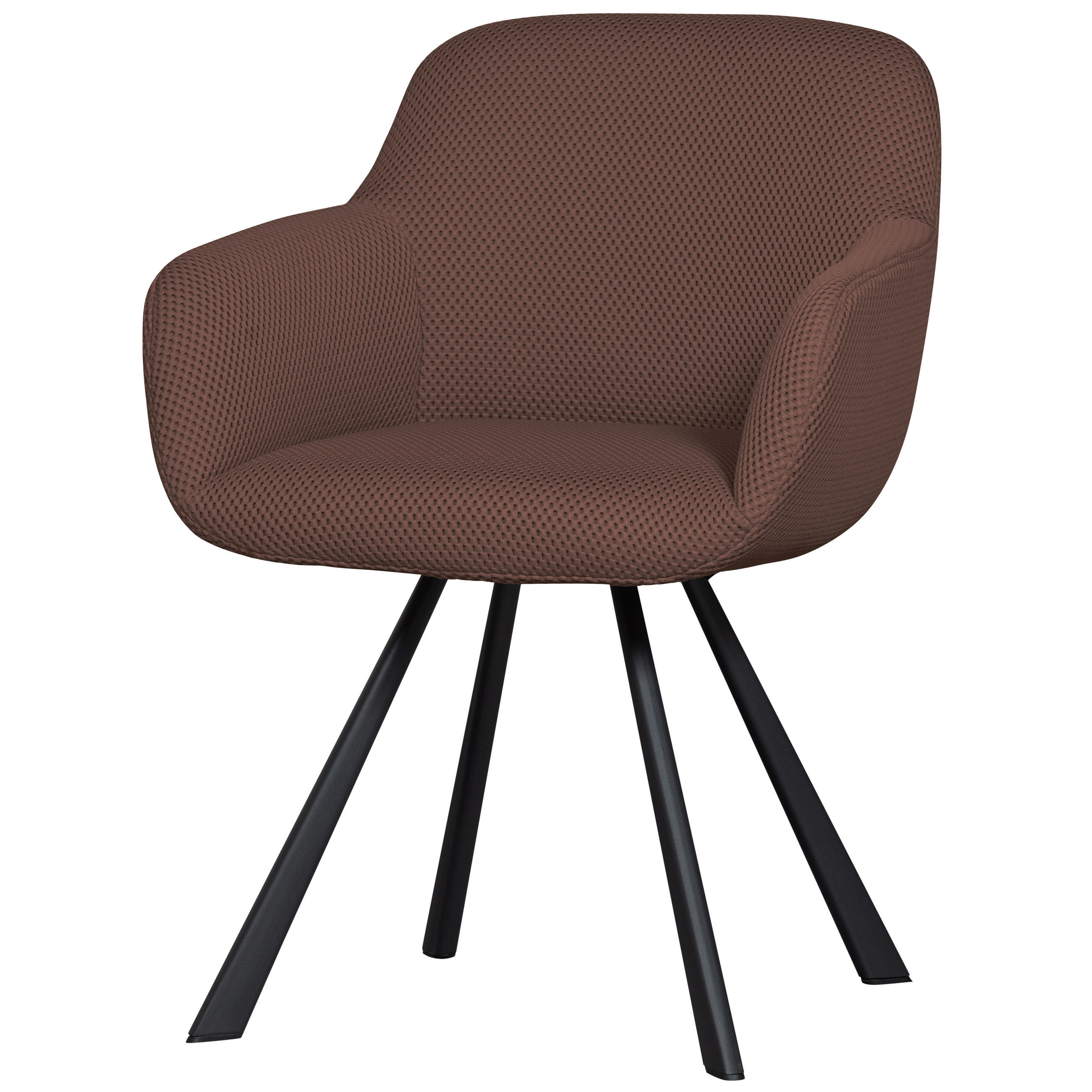 ARMLEHNSTUHL  in Netzbespannung  - Schwarz/Braun, Design, Textil/Metall (58/79/58cm) - Livetastic