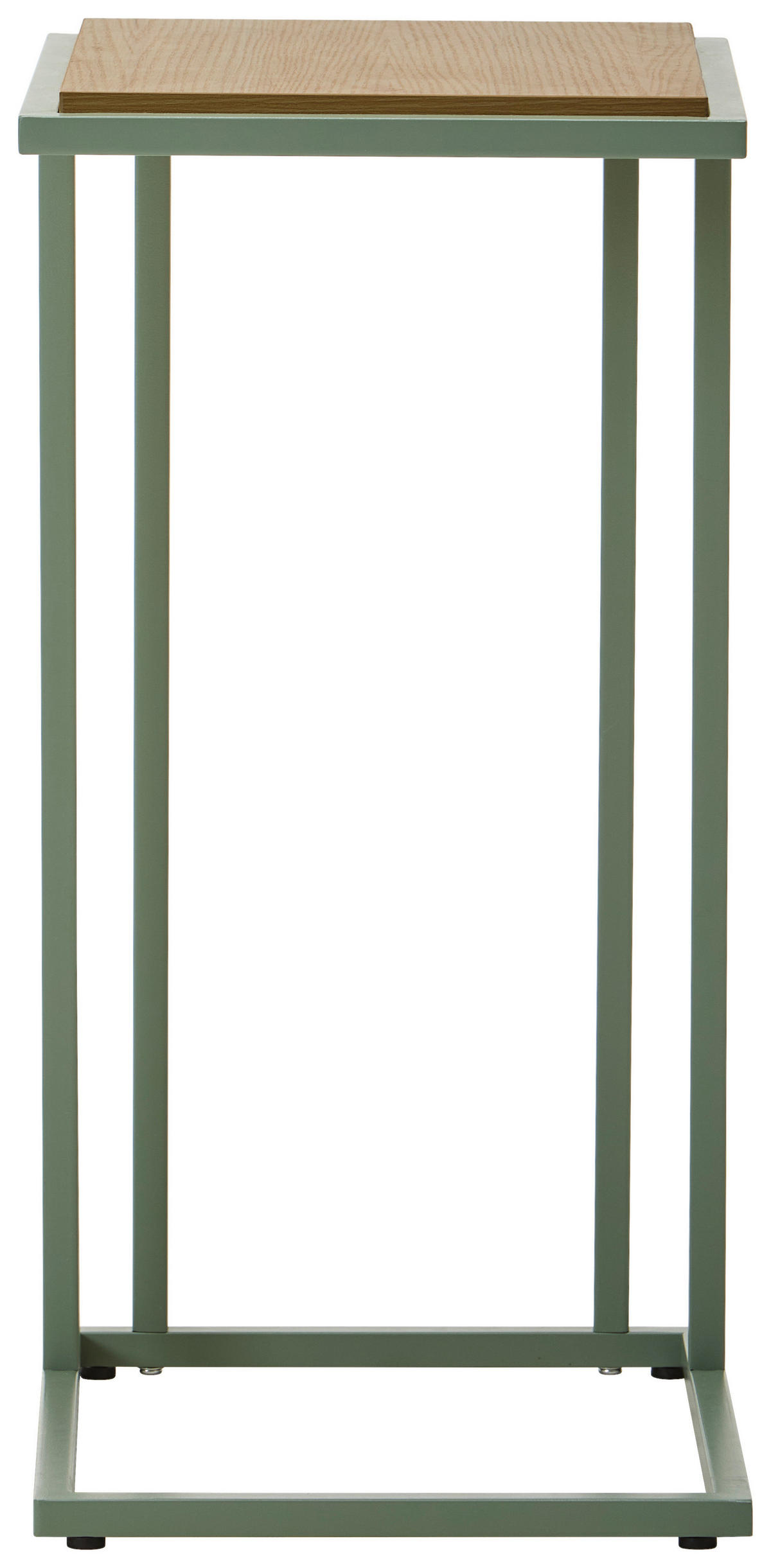 BEISTELLTISCH in Metall, Holzwerkstoff 30/40/60 cm  - Eichefarben/Grün, Basics, Holzwerkstoff/Metall (30/40/60cm) - home24