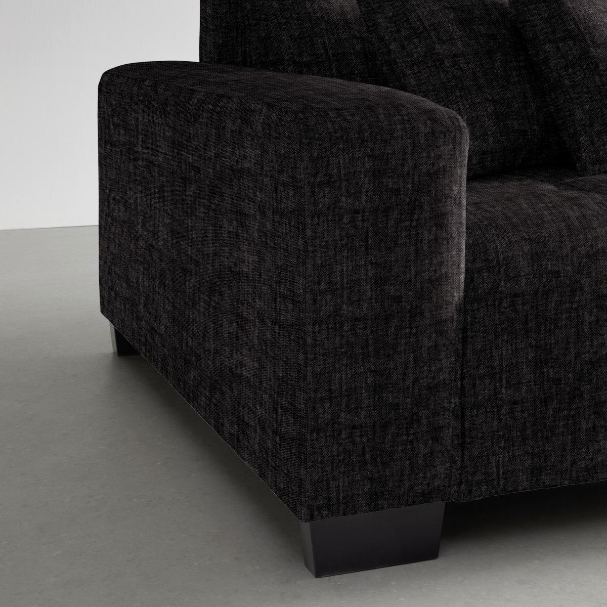 BIG SOFFA i grafitfärgad  - grafitfärgad/svart, Modern, trä (246/93/124cm) - MID.YOU