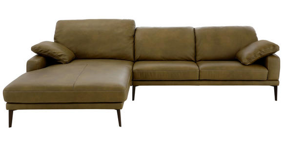 WOHNLANDSCHAFT in Leder - Bronzefarben, Natur, Leder/Metall (206/301cm) - Valnatura