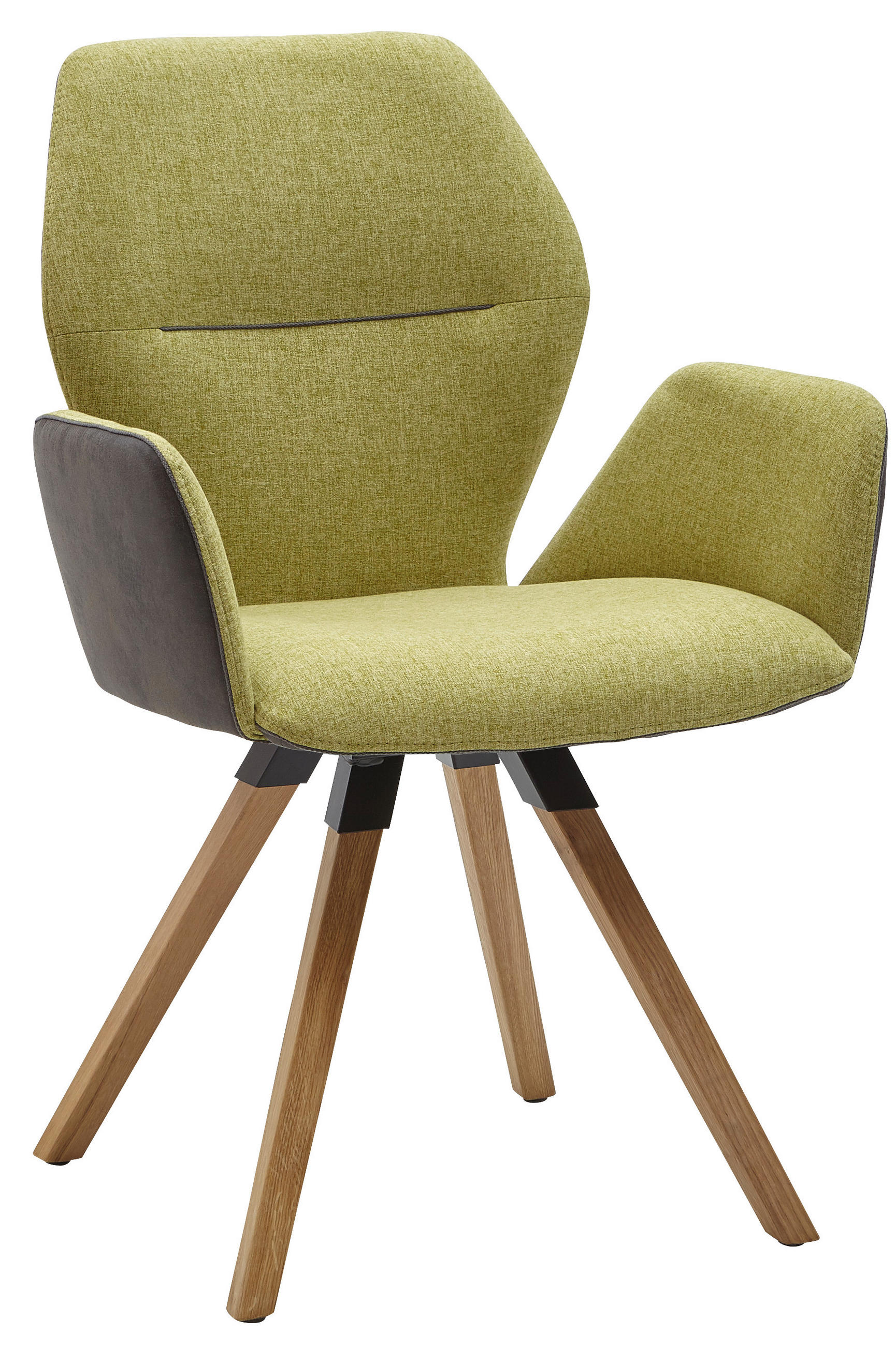 ARMLEHNSTUHL in Holz, Textil Anthrazit, Grün  - Wildeiche/Anthrazit, Design, Holz/Textil (62/91/59cm) - Valnatura