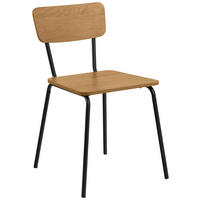 STOLICA  boje hrasta  plastika      - boje hrasta/crna, Trend, metal/plastika (52,5/75/45,6cm) - MID.YOU