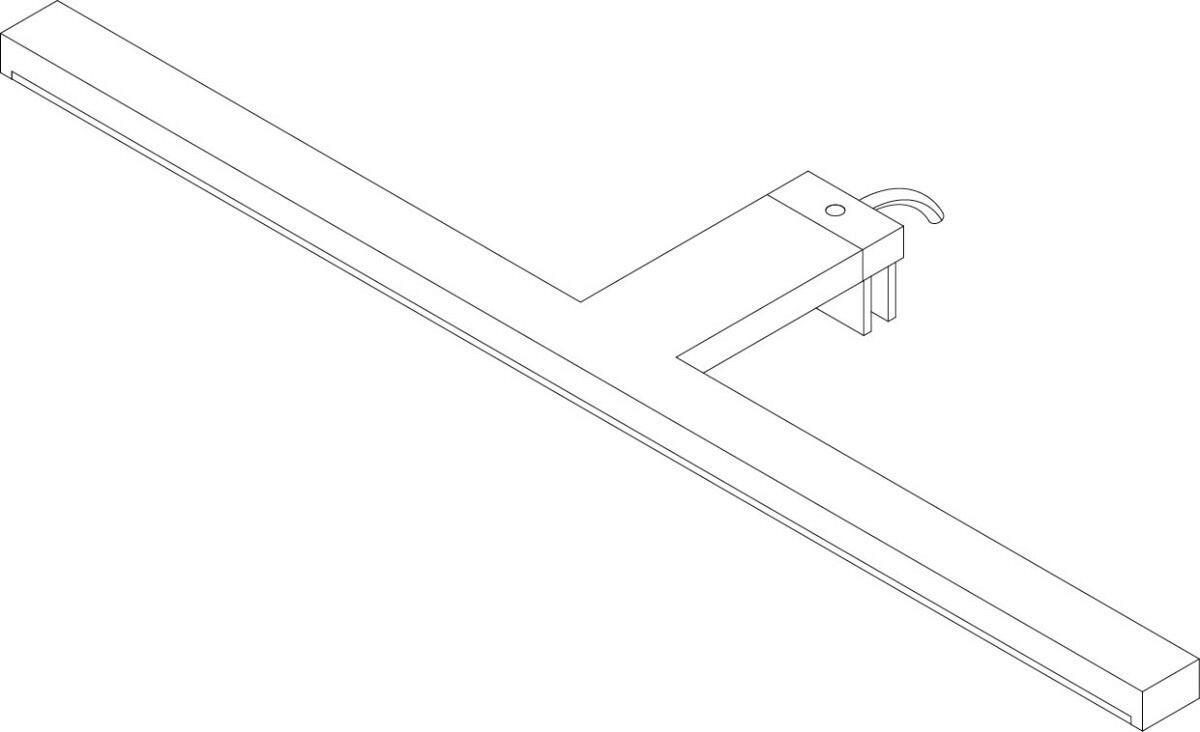 AUFBAULEUCHTE ACCESSOIRES 54/13,5/4,5 cm  - Chromfarben, Basics, Metall (54/13,5/4,5cm) - MID.YOU