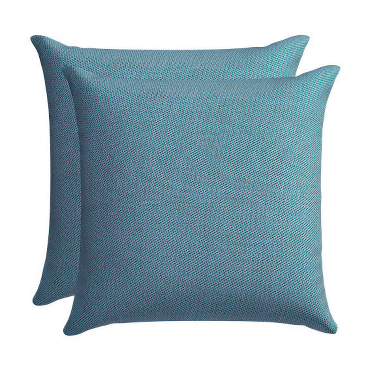 ZIERKISSENSET in Blau, Türkis Uni 48/48 cm  - Türkis/Blau, Basics, Textil (48/48cm)