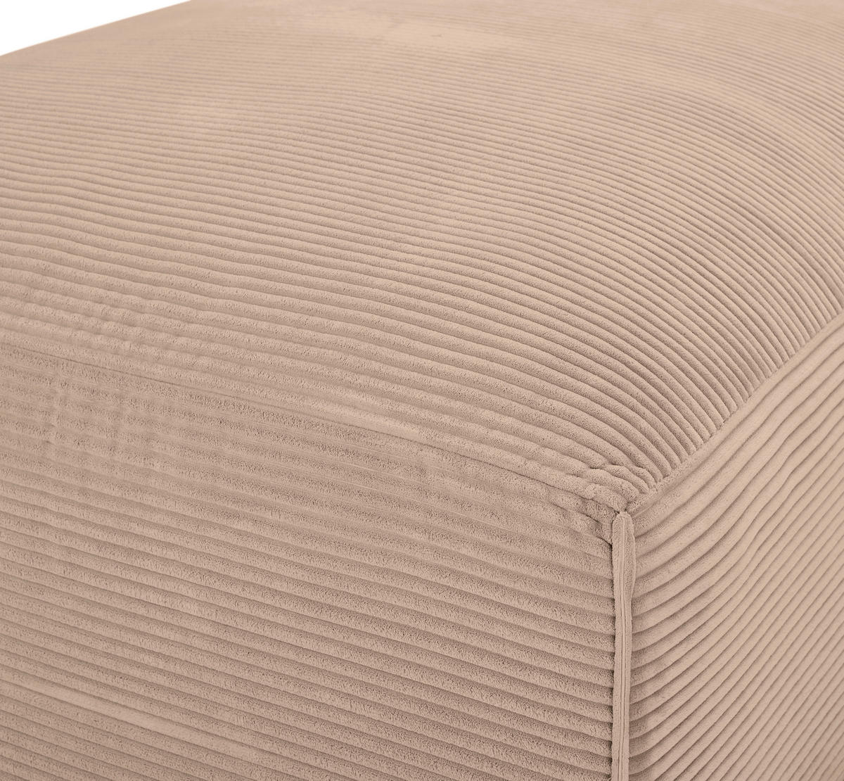 ECKSOFA in Cord Hellbraun  - Hellbraun/Schwarz, Design, Kunststoff/Textil (196/303cm) - Livetastic