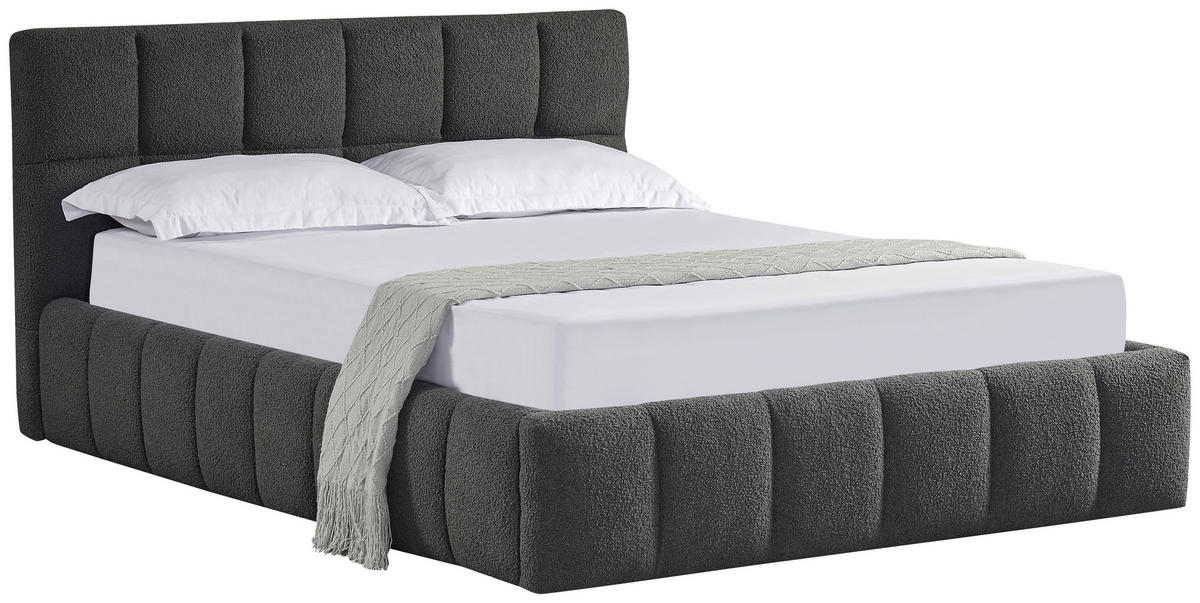 POLSTERBETT 140/200 cm  Grau  - Naturfarben/Grau, Modern, Holz/Kunststoff (140/200cm) - Livetastic