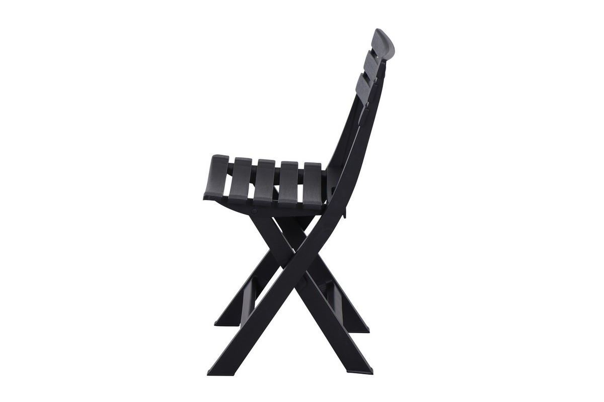 BALKONSET  3-teilig  - Anthrazit, MODERN, Kunststoff (65/72/78cm) - Gardenson