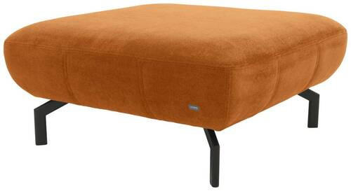 HOCKER in Textil Honig - Schwarz/Honig, Design, Textil/Metall (83/44/83cm) - LOOKS by W.Joop