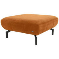 HOCKER Webstoff Honig  - Schwarz/Honig, Design, Textil/Metall (83/44/83cm) - LOOKS by W.Joop
