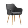 ARMLEHNSTUHL  in Struktur  - Dunkelgrau/Naturfarben, MODERN, Holz/Textil (62/84/60cm) - Livetastic
