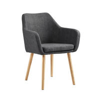 ARMLEHNSTUHL  in Struktur  - Dunkelgrau/Naturfarben, MODERN, Holz/Textil (62/84/60cm) - Livetastic