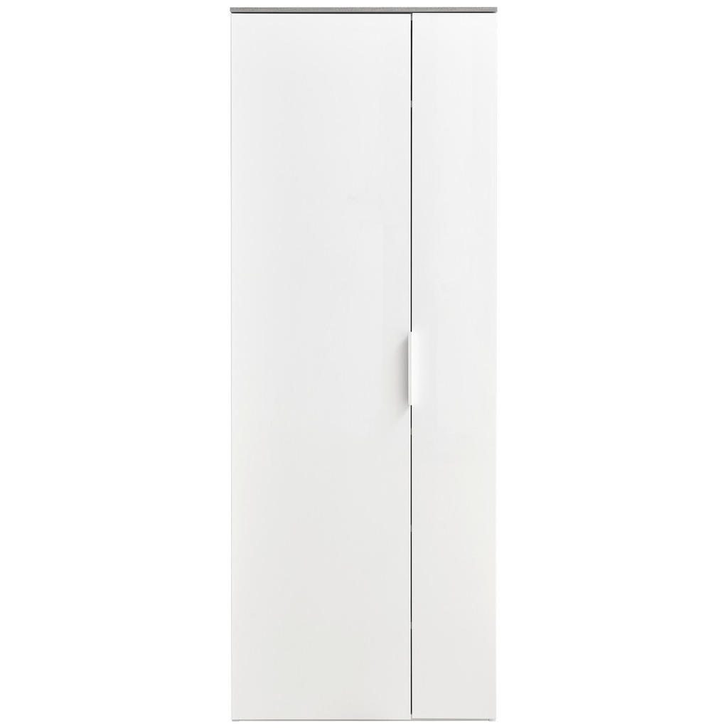 Thumbnail - Carryhome Garderobenschrank Galaverna, Grau, Weiß, Holzwerkstoff, 5 Fächer, 70x188x35 cm, Beimöbel erhältlich, Garderobe...