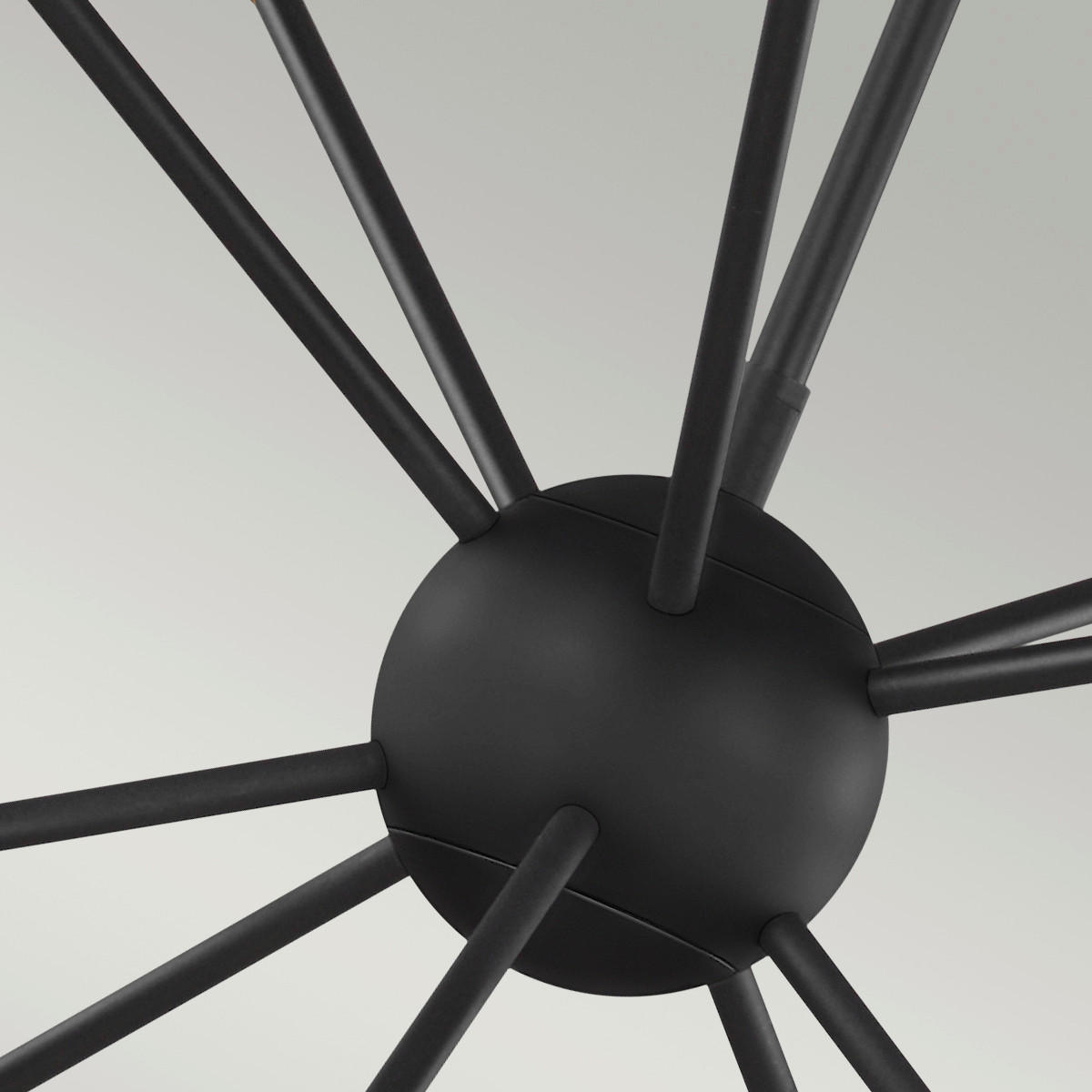 KRONLEUCHTER 70.5/47.7 cm    - Schwarz, Design, Glas/Metall (70.5/47.7cm) - Elstead Lighting