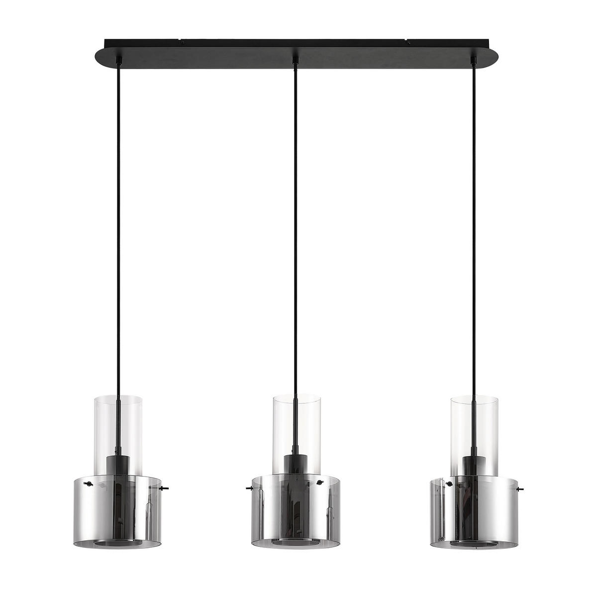 HÄNGLAMPA Eos 97/18/150 cm  - mörkgrå, Design, metall/glas (97/18/150cm) - Dieter Knoll