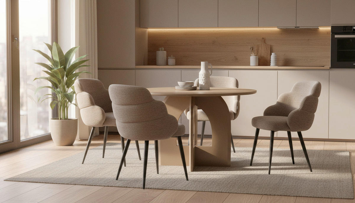 ESSTISCH 120/76/120 cm Echtholz  Holz rund Braun  - Braun, MODERN, Holz (120/76/120cm) - Livetastic