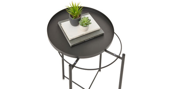 BEISTELLTISCH in Metall 47,5/47,5/53 cm - Schwarz, Basics, Metall (47,5/47,5/53cm) - Carryhome