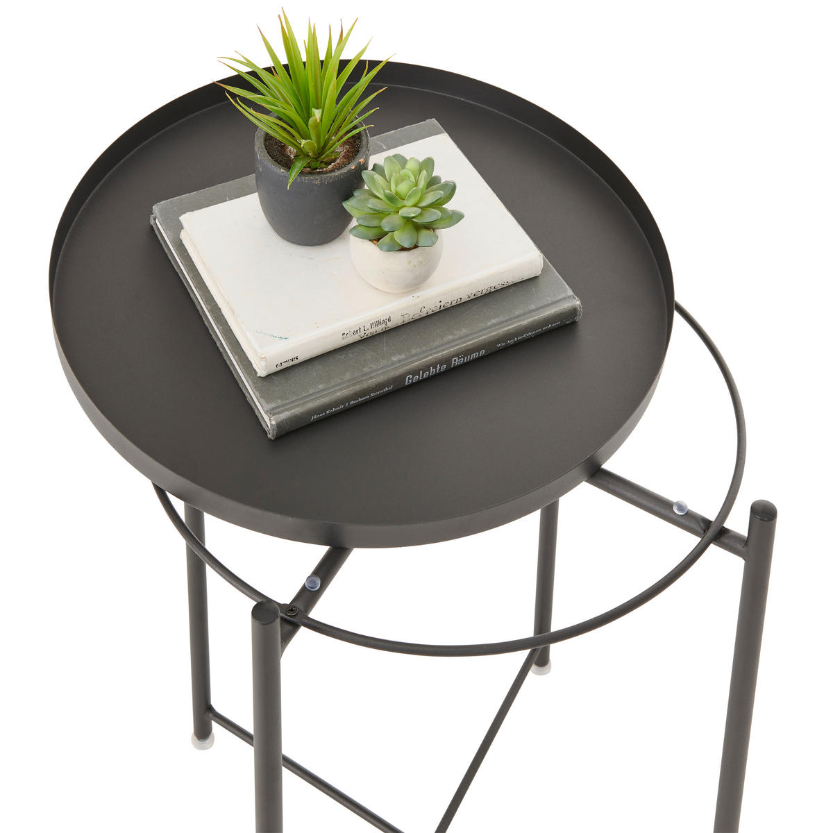 BEISTELLTISCH 47,5/47,5/53 cm Schwarz rund  - Schwarz, Basics, Metall (47,5/47,5/53cm) - Carryhome